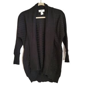 Once Again Cardigan S Small Black Ribbed